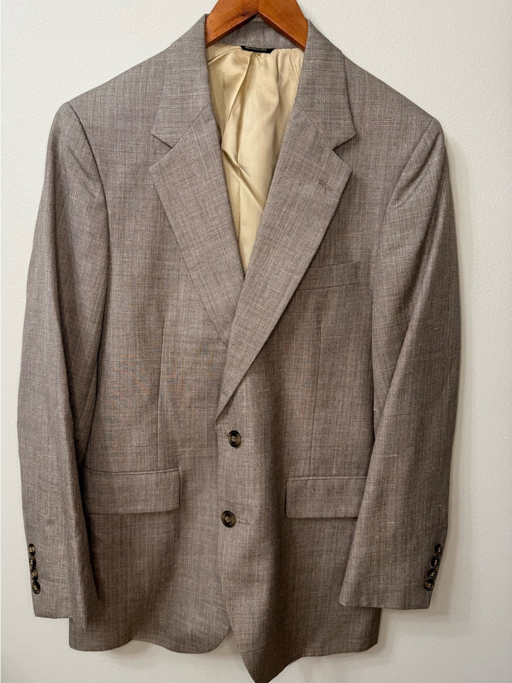 Briarwood Classics Blazer 40R Brown Windowpane Sport Coat Mens